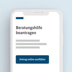 Grafik Beratungshilfe online Antrag ausfüllen